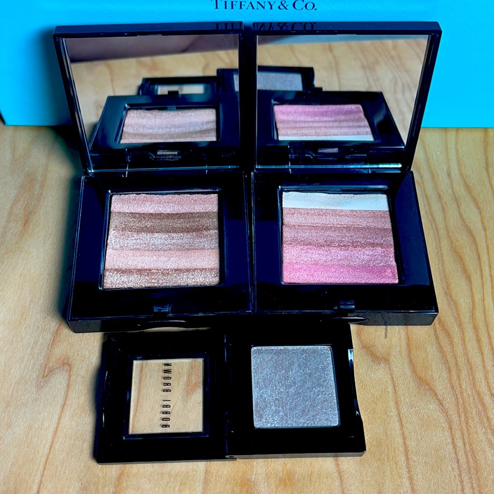 Bobbi Brown Shimmer Bricks Rose and Pink Quartz and Heather Mauve Eyeshadow